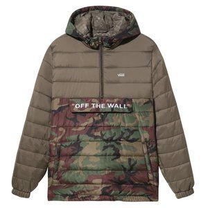 New! VANS Carlon Anorak Puffer Jacket Camo Hoodie